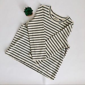 MADEWELL GREY&CREME LONG SLEEVE